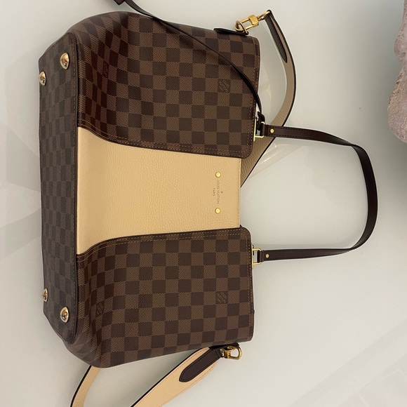 Louis Vuitton Damier Shoulder Bag with zipper Brown Cream (W/ lock & key) N44022 - Picture 13 of 15
